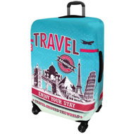 Kufryplus Suitcase cover Z62 Enjoy Your Stay M - Luggage Cover