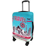 Kufryplus Suitcase cover Z62 Enjoy Your Stay S - Luggage Cover