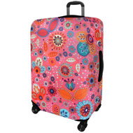 Kufryplus Suitcase cover Z81 Pink Flowers M - Luggage Cover