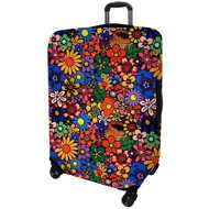 Kufryplus Suitcase cover Z121 Flowers L - Luggage Cover