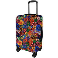 Kufryplus Suitcase cover Z121 Flowers S - Luggage Cover
