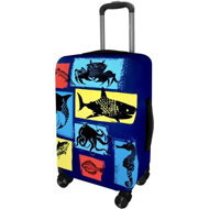 Kufryplus Suitcase cover Z244 Sea animals S - Luggage Cover