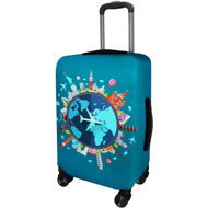 Kufryplus Suitcase cover Z302 Around the World S - Luggage Cover