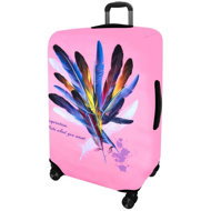 Kufryplus Suitcase cover Z346 Feathers L - Luggage Cover