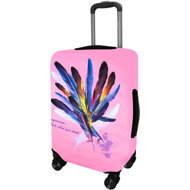 Kufryplus Suitcase cover Z346 Feathers S - Luggage Cover