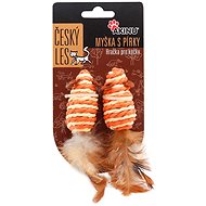 Akinu Czech Forest Mouse with feathers XS 2 pcs orange, sisal - Cat Toy