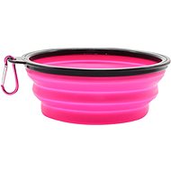 Akinu foldable bowl 800 ml pink - Travel Bowl for Dogs and Cats