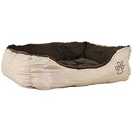 Akinu Nylon&fleece 4-square bed S 61 × 48 cm beige - Pet Bed
