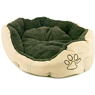 Akinu Nylon&fleece bed round S 45 × 40 cm beige - Pet Bed