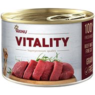 Akinu Vitality Beef finely sliced for dogs 200 g - Canned Dog Food