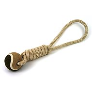 Akinu Thrower Natural + large ball 40 cm cotton - Dog Toy