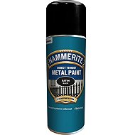 AkzoNobel Hammerite spray directly on rust satin 400 ml, black - Spray Paint