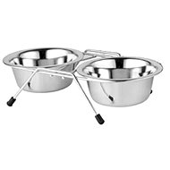 Akinu stainless steel bowl 2 in stand 450 ml - Dog Bowl Stand