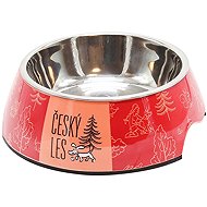 Akinu Czech forest melamine bowl with stainless steel insert M 800 ml red - Dog Bowl