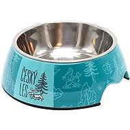 Akinu Czech forest melamine bowl with stainless steel insert M 800 ml blue - Dog Bowl