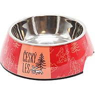 Akinu Czech forest melamine bowl with stainless steel insert L 1200 ml red - Dog Bowl