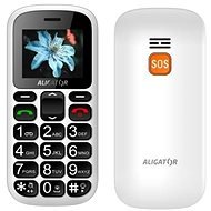 Aligator A321 Senior White + stolná nabíjačka - Mobilný telefón