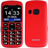 Aligator A670 Senior Red + Desktop Charger - Mobile Phone
