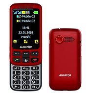 Aligator VS900 Senior červená/strieborná + stolná nabíjačka - Mobilný telefón
