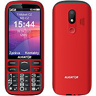 Aligator A830 Senior red + charge st. - Mobile Phone