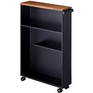 Yamazaki Tower 4307, metal/wood, h.68 cm, black - Bathroom Shelf