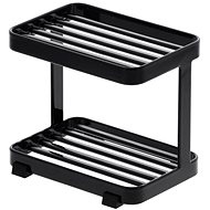 Soap dispenser Yamazaki Tower 3602, double deck, metal, black - Soap Dish