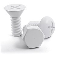 Qualy Screw Collection, 3pcs, plastic, white - Coat Hanger