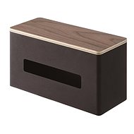 Paper napkin dispenser Yamazaki Rin 4765, metal/wood, black - Tissue Box