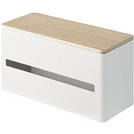 Paper napkin dispenser Yamazaki Rin 4766, metal/wood, white - Tissue Box
