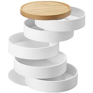 Yamazaki Jewellery organizer Tower 5312, plastic/wood, h.12,5 cm, white - Jewellery Box