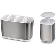 Joseph Joseph EasyStore & Presto Steel 70551, set,, stainless steel/white - Bathroom Accessory Set