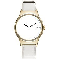 TCL MOVETIME Leather Gold/White - Smart Watch
