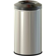 ALDA Fireguard self-extinguishing waste bin 20 L, matt stainless steel - Rubbish Bin