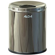 ALDA Waste basket Hotel Comfort 7 L, Stainless steel glossy - Rubbish Bin