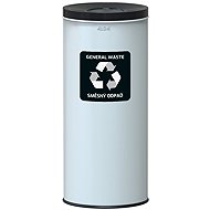 Alda Sorted waste bin Eko Nord 45 l, black lid - mix, painted steel, white - Rubbish Bin