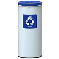 Alda Sorted waste bin Eko Nord 45 l, blue lid - paper, painted steel, white - Rubbish Bin
