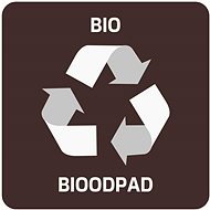 Alda Sticker for waste bin for sorted waste - BIO, brown, 17,5 × 17,5 cm - Self-Adhesive Labels