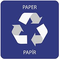 Alda Sticker for waste bin for sorted waste - PAPER, blue, 17,5 × 17,5 cm - Self-Adhesive Labels