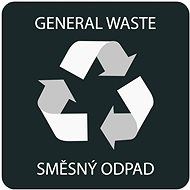 Alda Sticker for waste bin for sorted waste - SMICE, black, 17,5 × 17,5 cm - Self-Adhesive Labels