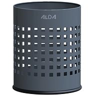 ALDA Waste bin Officer 7 L, perforated, painted steel, grey - Rubbish Bin