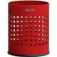 ALDA Waste bin Officer 7 L, perforated, painted steel, red - Rubbish Bin