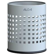ALDA Waste bin Officer 7 L, perforated, painted steel, white - Rubbish Bin