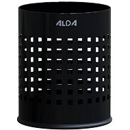 ALDA Waste bin Officer 7 L, perforated, painted steel, black - Rubbish Bin