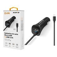 ALIGATOR microUSB with USB output, 2.4A black - AC Adapter