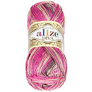 Alize DIVA Batik Yarn 100 g – 7829 pink, brown - Yarn