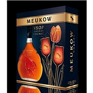 MEUKOW VSOP 700ml 40% + 2x Glass GB - Cognac