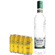 Finalandia Botanical Cucumber 0,7 30% + Tonic Schweppes 4× 0,33l - Vodka