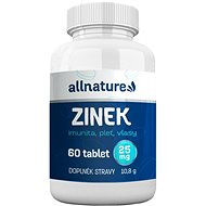 Allnature Zinc, 25mg, 60 Tablets - Dietary Supplement