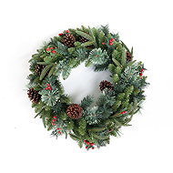 All4Customer Christmas wreath decorated 50 LED 60 cm - Wreath