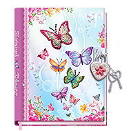 Alltoys Diary with lock Butterflies - Journal